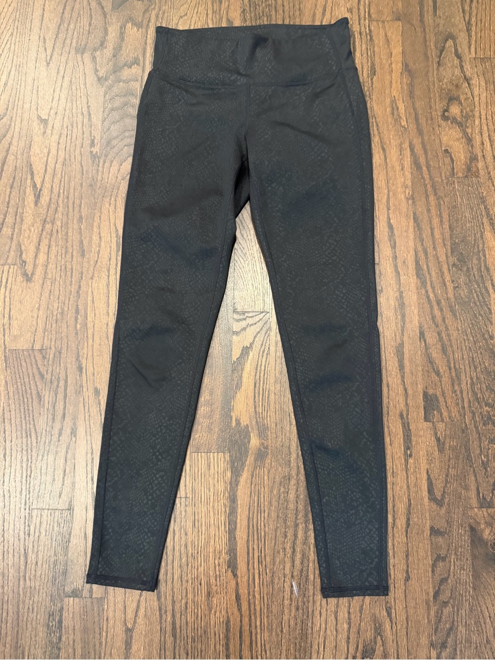 Athleta Black Textured High-Rise Leggings
